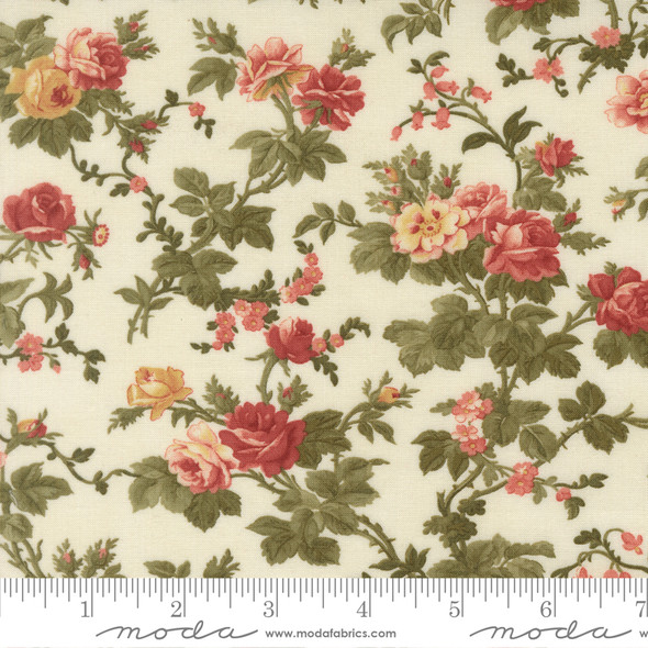 Moda Ambiance by 3 Sisters 44413 11 Porcelain Rose Garden Floral | SOLD BY THE HALF-YARD